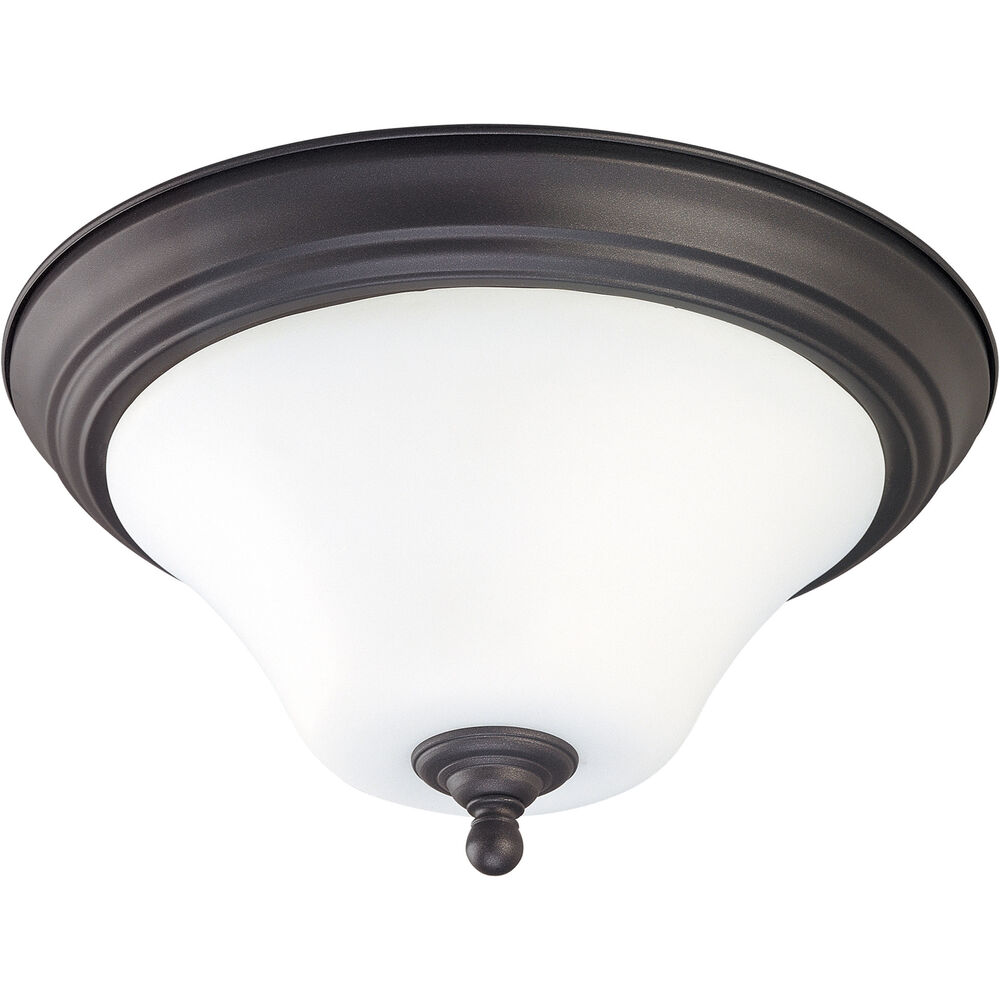 Nuvo Lighting Dupont 2 Light 15 Inch Dark Chocolate Bronze Flush Mount Ceiling Light