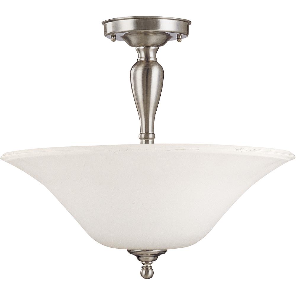 nuvo lighting Dupont 3 Light 16 inch Brushed Nickel Semi Flush Mount Ceiling Light