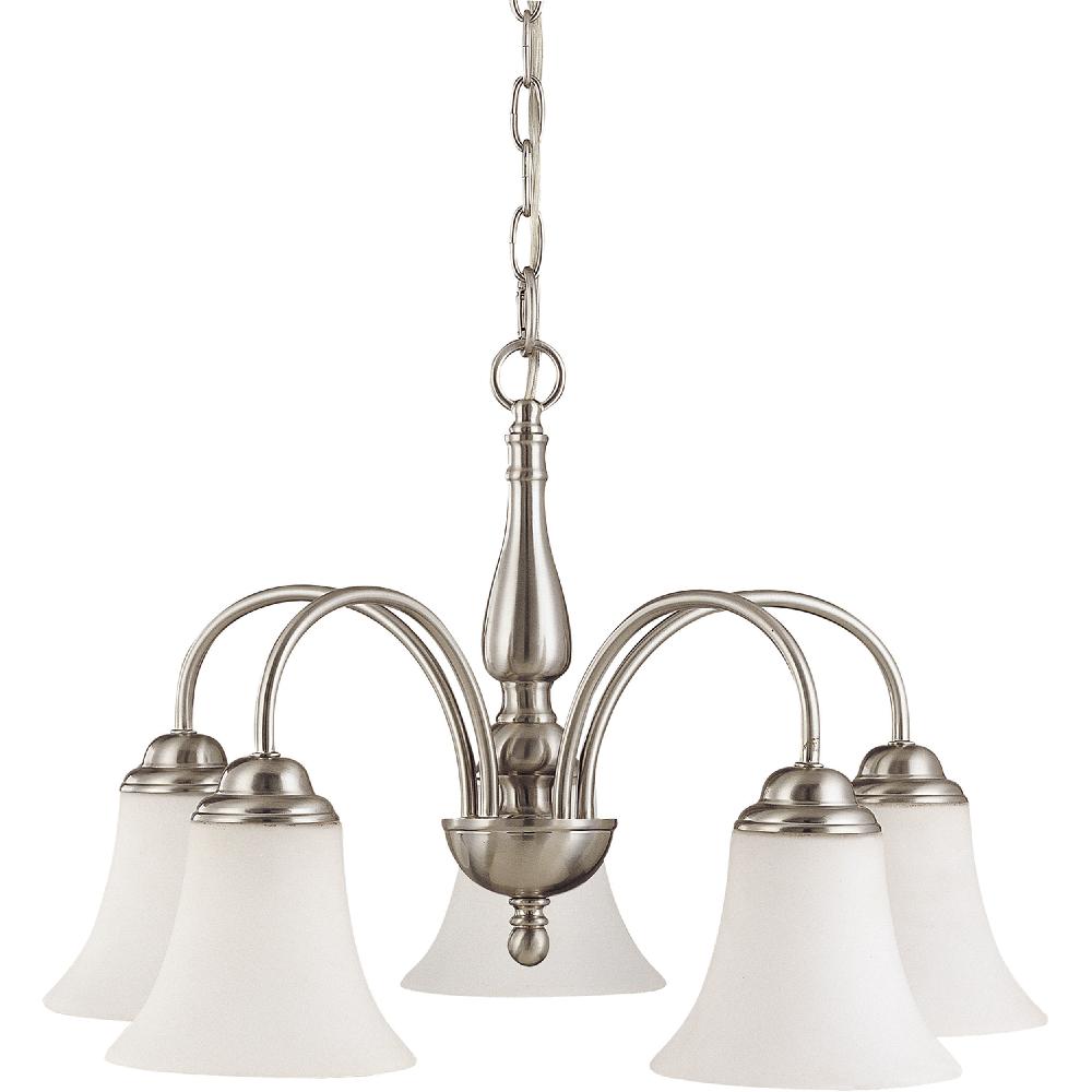 nuvo lighting Dupont 5 Light 22 inch Brushed Nickel Chandelier Ceiling Light