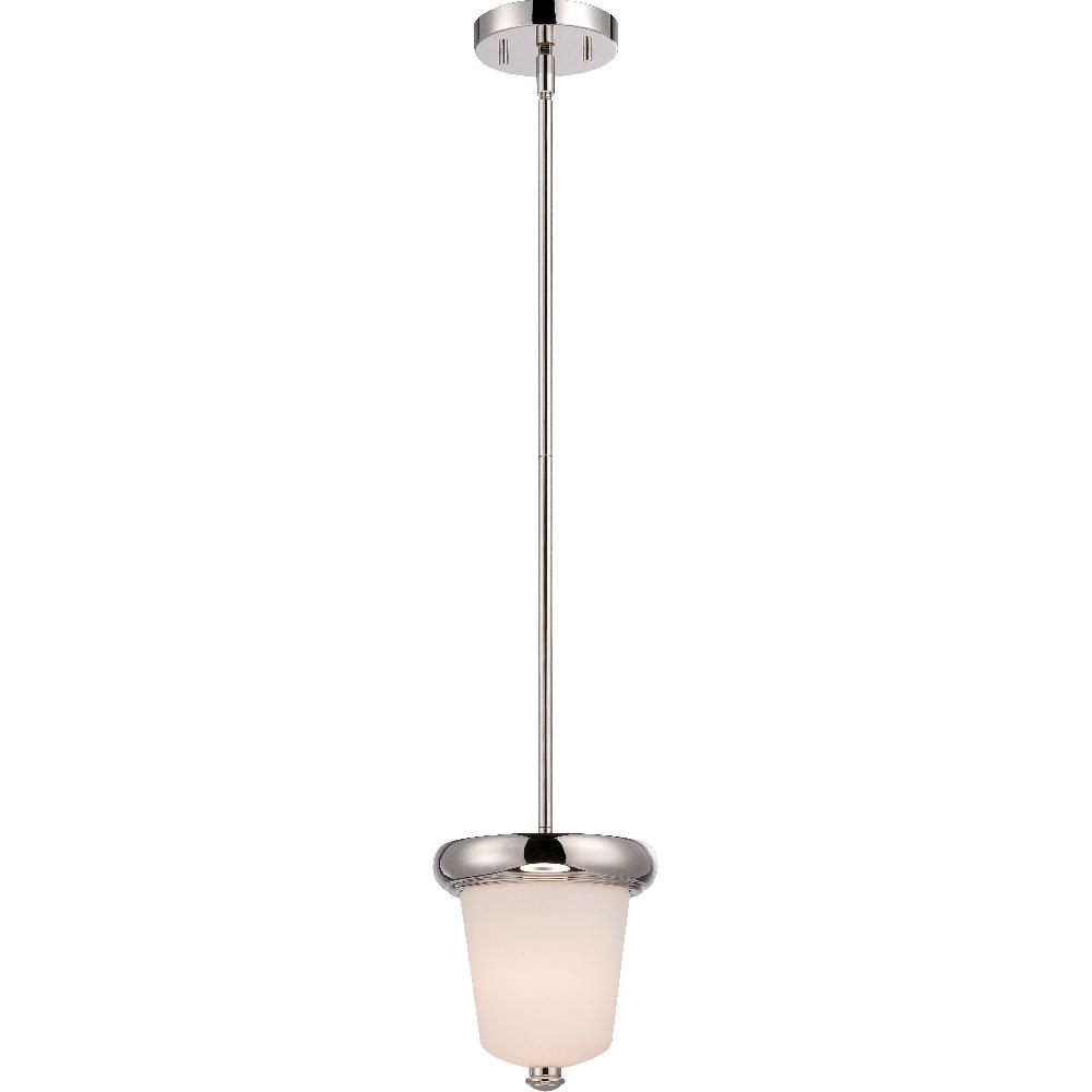 nuvo lighting Dylan LED 7 inch Polished Nickel Mini Pendant Ceiling Light