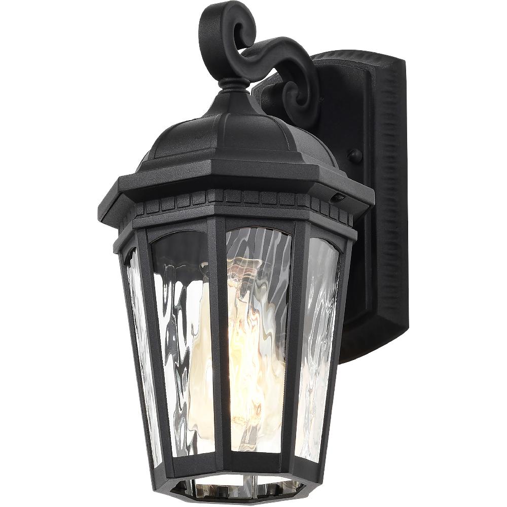 nuvo lighting East River 12 inch Matte Black Outdoor Wall Lantern Small