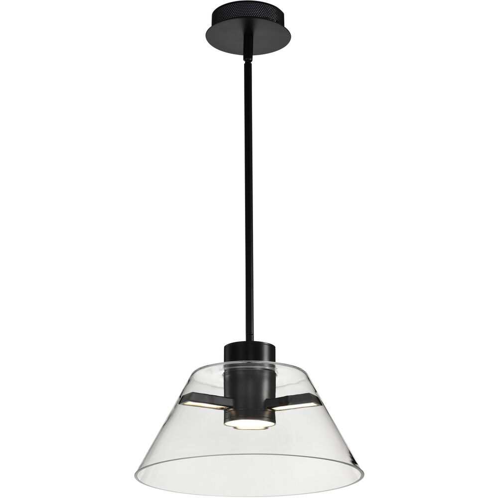Nuvo Lighting Edmond LED 13.63 Inch Matte Black Pendant Ceiling Light