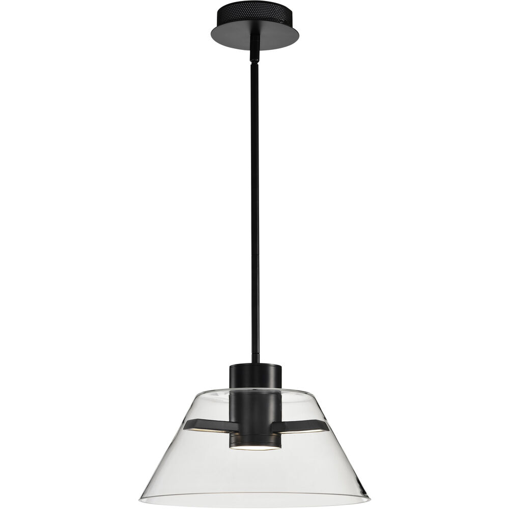 Nuvo Lighting Edmond LED 13.63 Inch Matte Black Pendant Ceiling Light