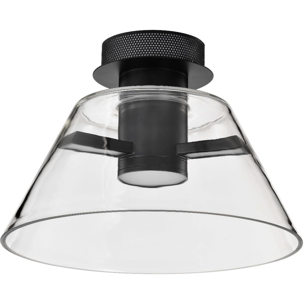 nuvo lighting Edmond LED 13.63 inch Matte Black Semi Flush Mount Ceiling Light