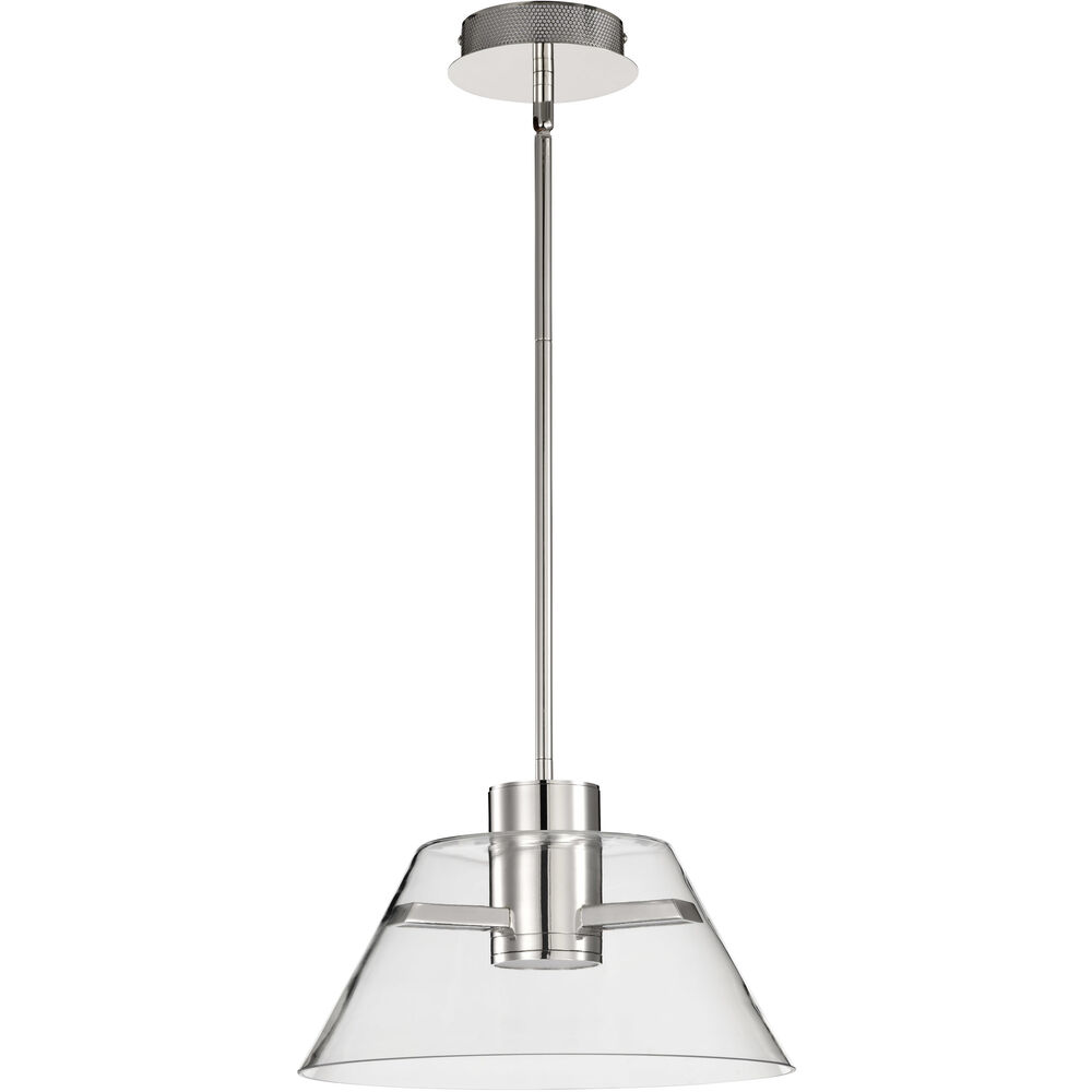 Nuvo Lighting Edmond LED 13.63 Inch Polished Nickel Pendant Ceiling Light
