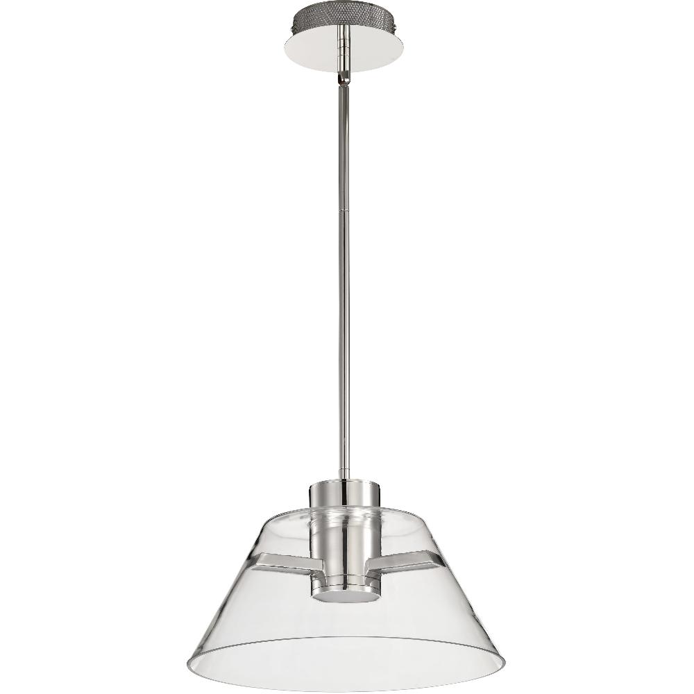 nuvo lighting Edmond LED 13.63 inch Polished Nickel Pendant Ceiling Light