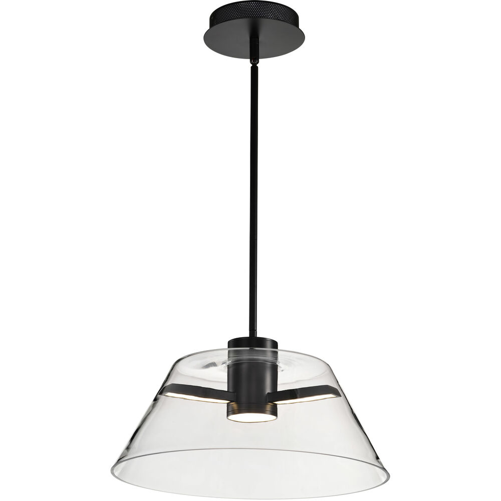 Nuvo Lighting Edmond LED 17 Inch Matte Black Pendant Ceiling Light