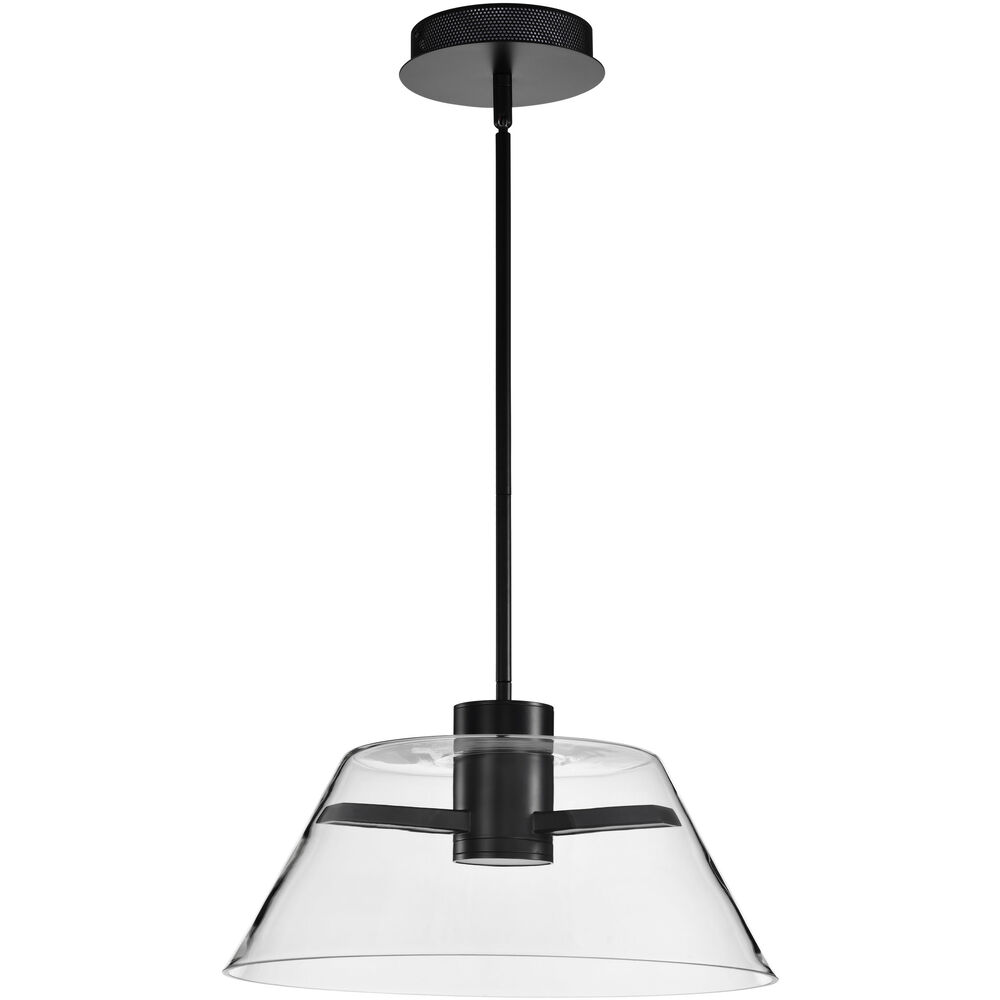 Nuvo Lighting Edmond LED 17 Inch Matte Black Pendant Ceiling Light