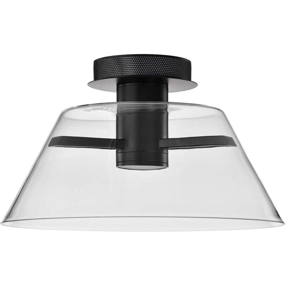 Nuvo Lighting Edmond LED 17 Inch Matte Black Semi Flush Mount Ceiling Light