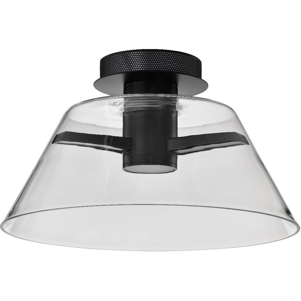 nuvo lighting Edmond LED 17 inch Matte Black Semi Flush Mount Ceiling Light