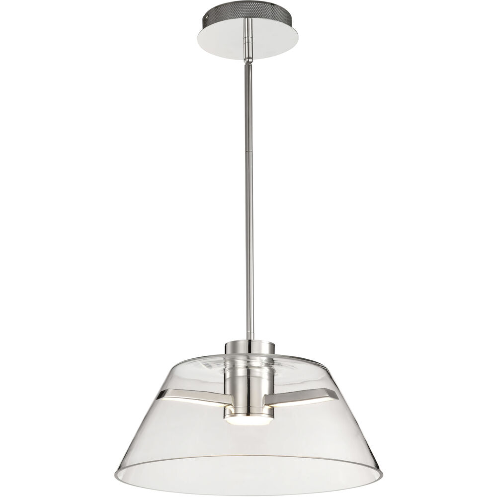 Nuvo Lighting Edmond LED 17 Inch Polished Nickel Pendant Ceiling Light