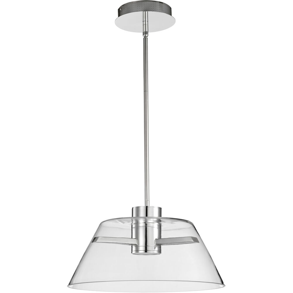 Nuvo Lighting Edmond LED 17 Inch Polished Nickel Pendant Ceiling Light