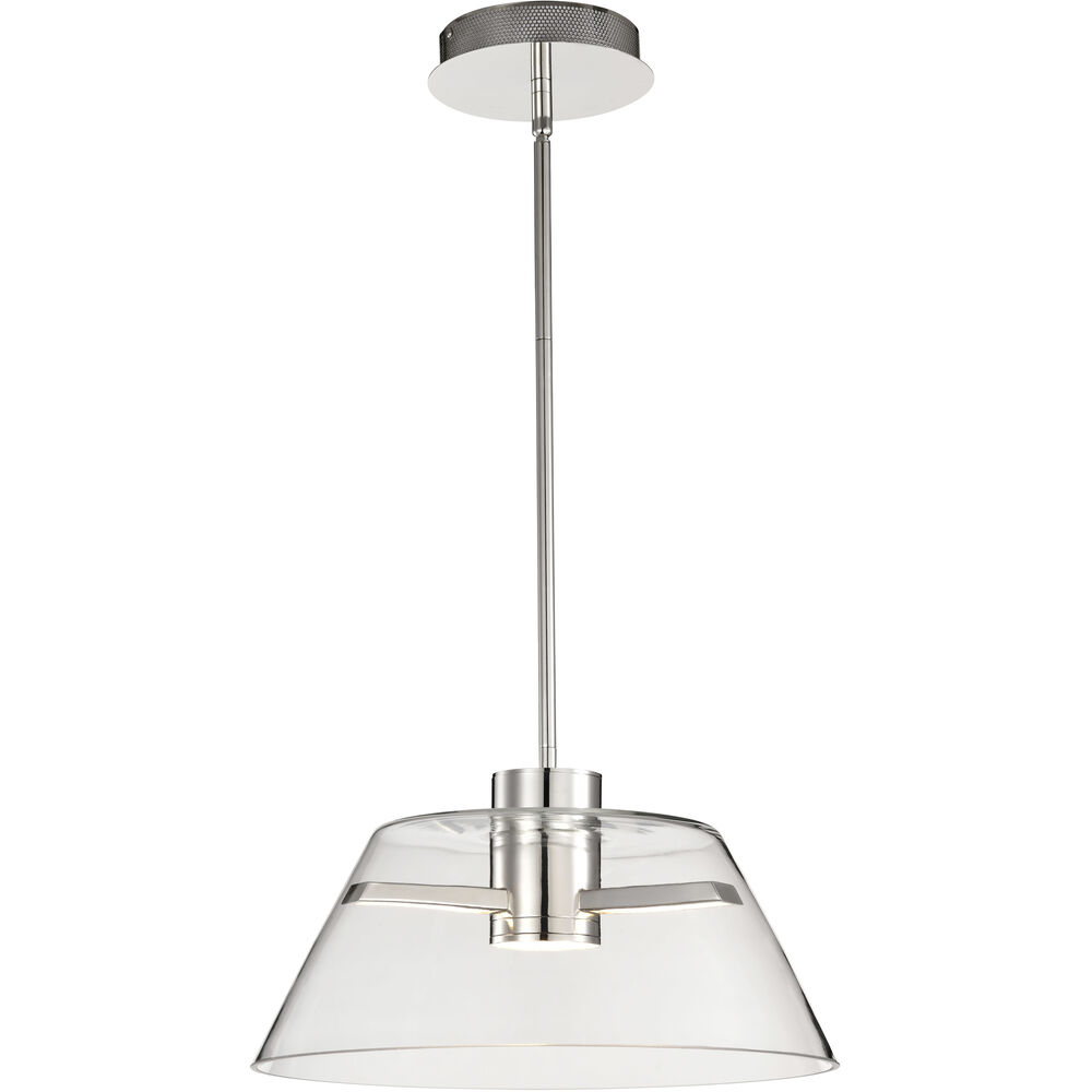 Nuvo Lighting Edmond LED 17 Inch Polished Nickel Pendant Ceiling Light