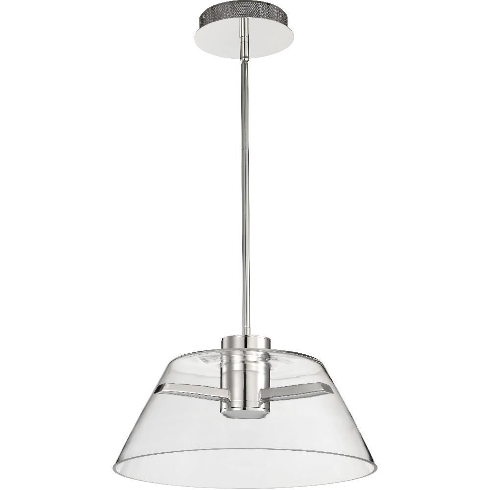 nuvo lighting Edmond LED 17 inch Polished Nickel Pendant Ceiling Light
