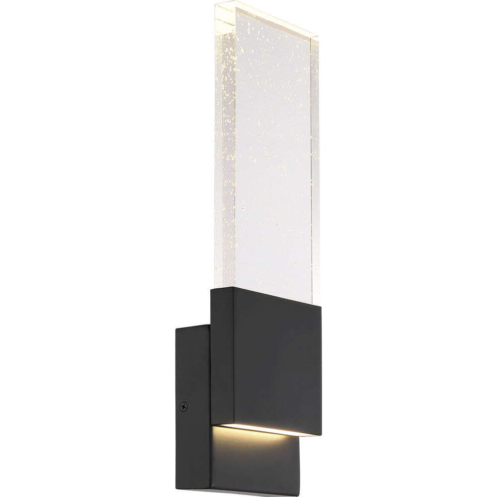 Nuvo Lighting Ellusion LED 5 Inch Matte Black ADA Wall Sconce Wall Light Large