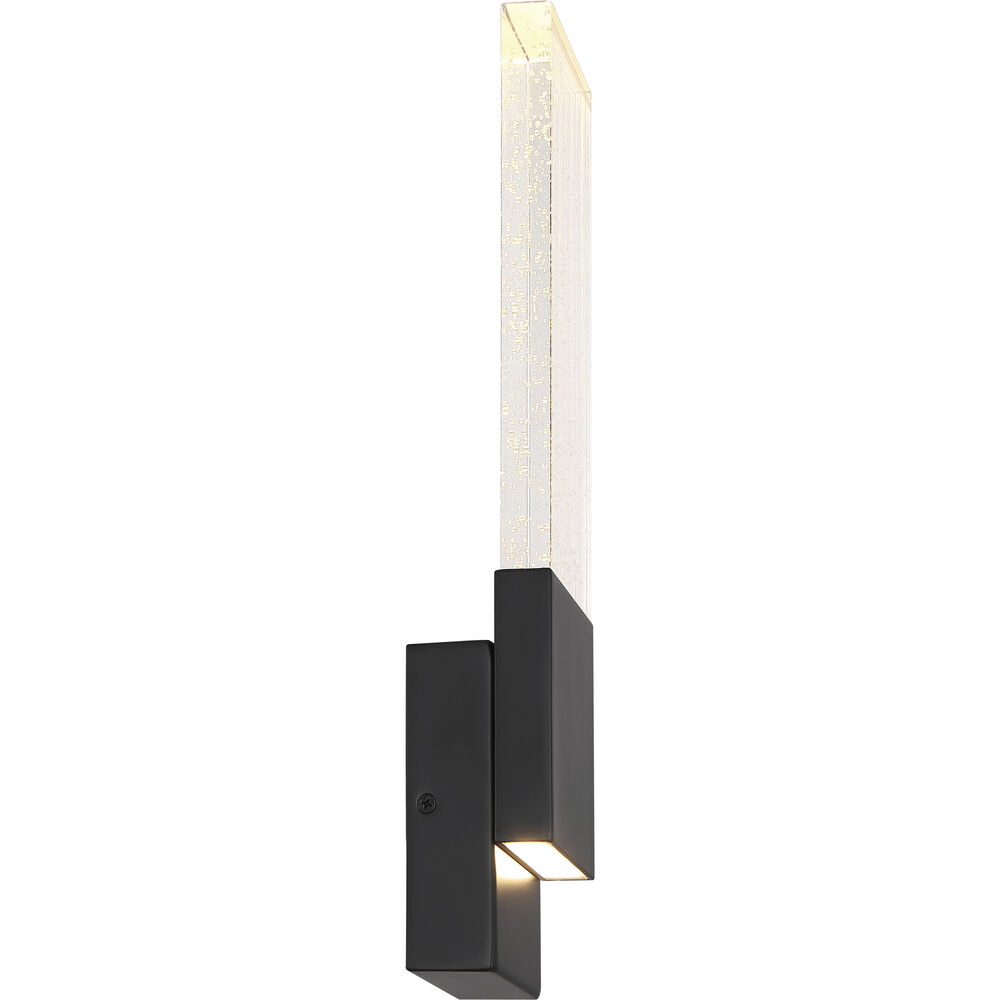 Nuvo Lighting Ellusion LED 5 Inch Matte Black ADA Wall Sconce Wall Light Large