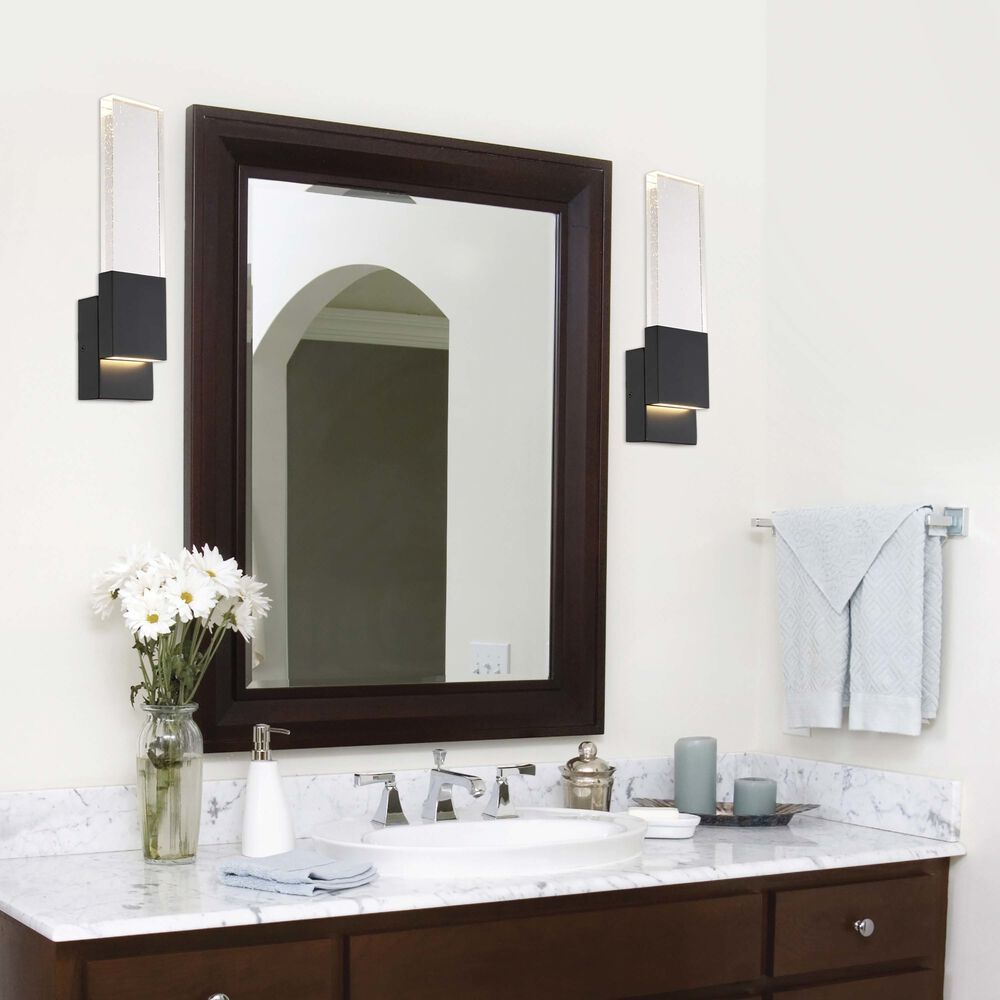 Nuvo Lighting Ellusion LED 5 Inch Matte Black ADA Wall Sconce Wall Light Large