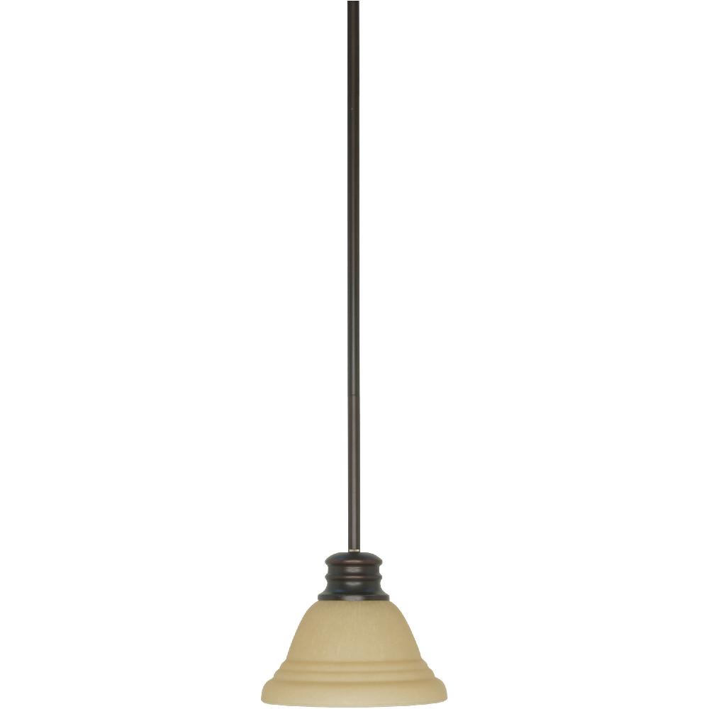nuvo lighting Empire 1 Light 7 inch Mahogany Bronze Mini Pendant Ceiling Light