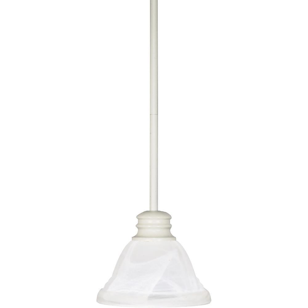 nuvo lighting Empire 1 Light 7 inch Textured White Mini Pendant Ceiling Light