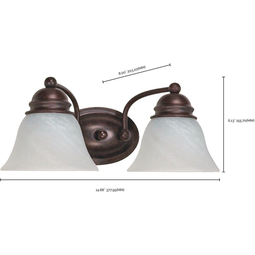 Nuvo Lighting Empire 2 Light 15 Inch Old Bronze Vanity Light Wall Light