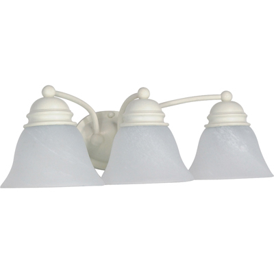 nuvo lighting Empire 3 Light 21 inch Textured White Vanity Light Wall Light