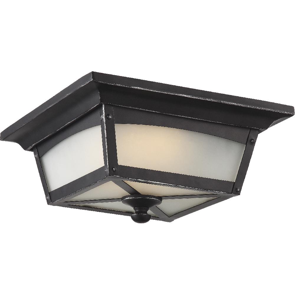 nuvo lighting Essex LED 11 inch Sterling Black Flush Mount Ceiling Light