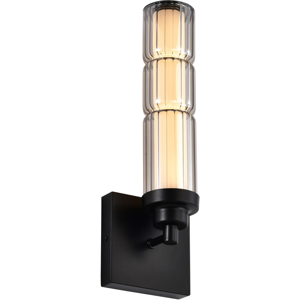 Nuvo Lighting Evander LED 4.75 Inch Matte Black Vanity Wall Light