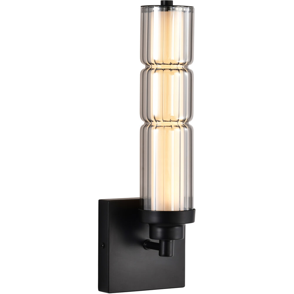 Nuvo Lighting Evander LED 4.75 Inch Matte Black Vanity Wall Light