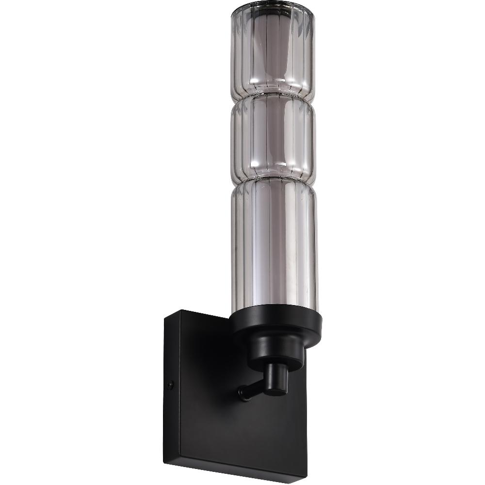 nuvo lighting Evander LED 4.75 inch Matte Black Vanity Wall Light