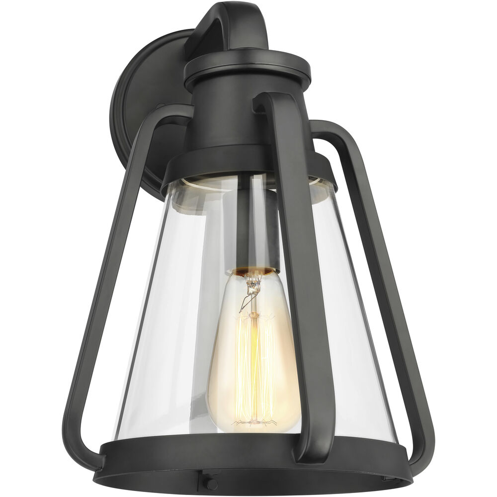 Nuvo Lighting Everett 1 Light 10 Inch Matte Black Bathroom Vanity Lights Wall Light
