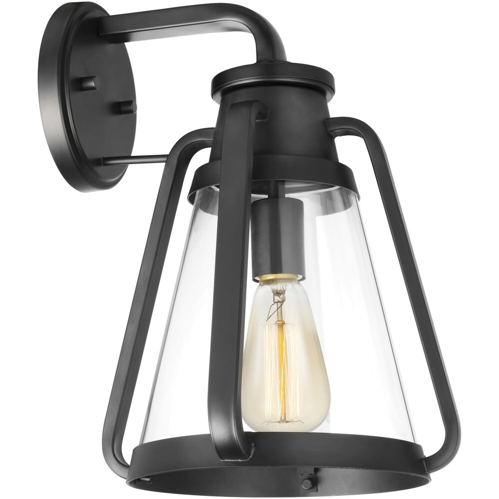 Nuvo Lighting Everett 1 Light 10 Inch Matte Black Bathroom Vanity Lights Wall Light