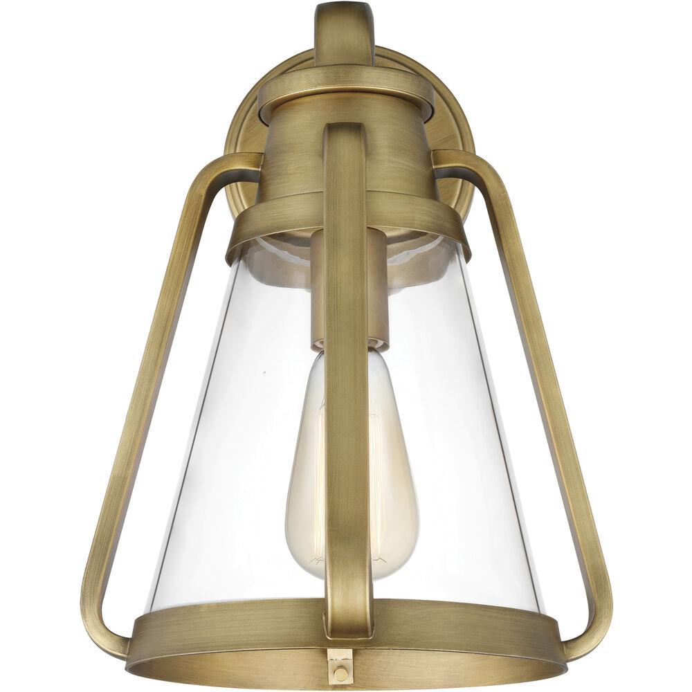 Nuvo Lighting Everett 1 Light 10 Inch Natural Brass Bathroom Vanity Lights Wall Light