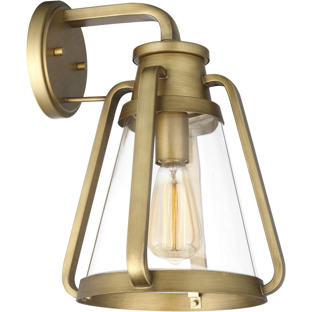 Nuvo Lighting Everett 1 Light 10 Inch Natural Brass Bathroom Vanity Lights Wall Light