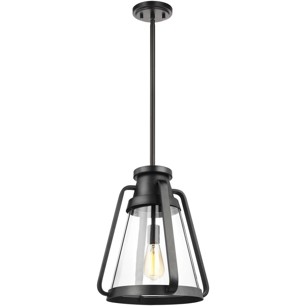 Nuvo Lighting Everett 1 Light 14 Inch Matte Black Pendant Ceiling Light