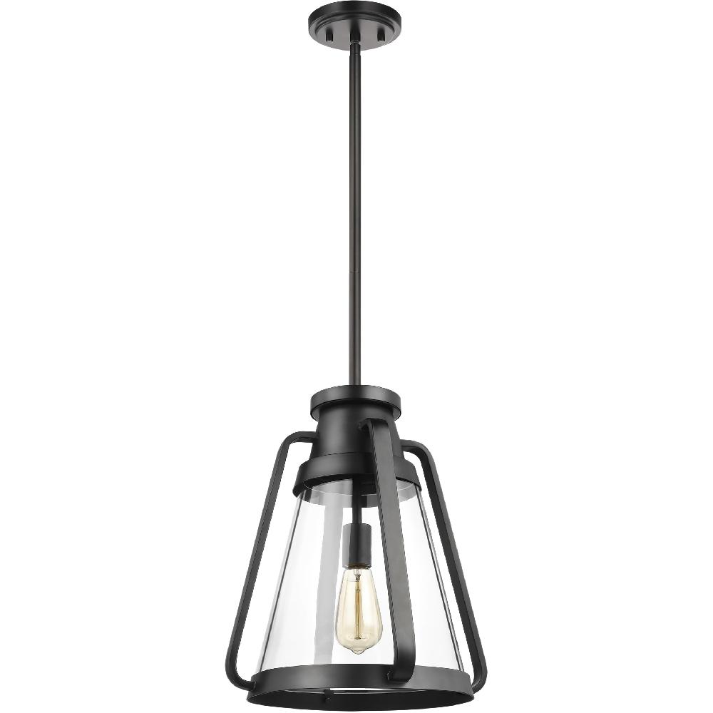 nuvo lighting Everett 1 Light 14 inch Matte Black Pendant Ceiling Light