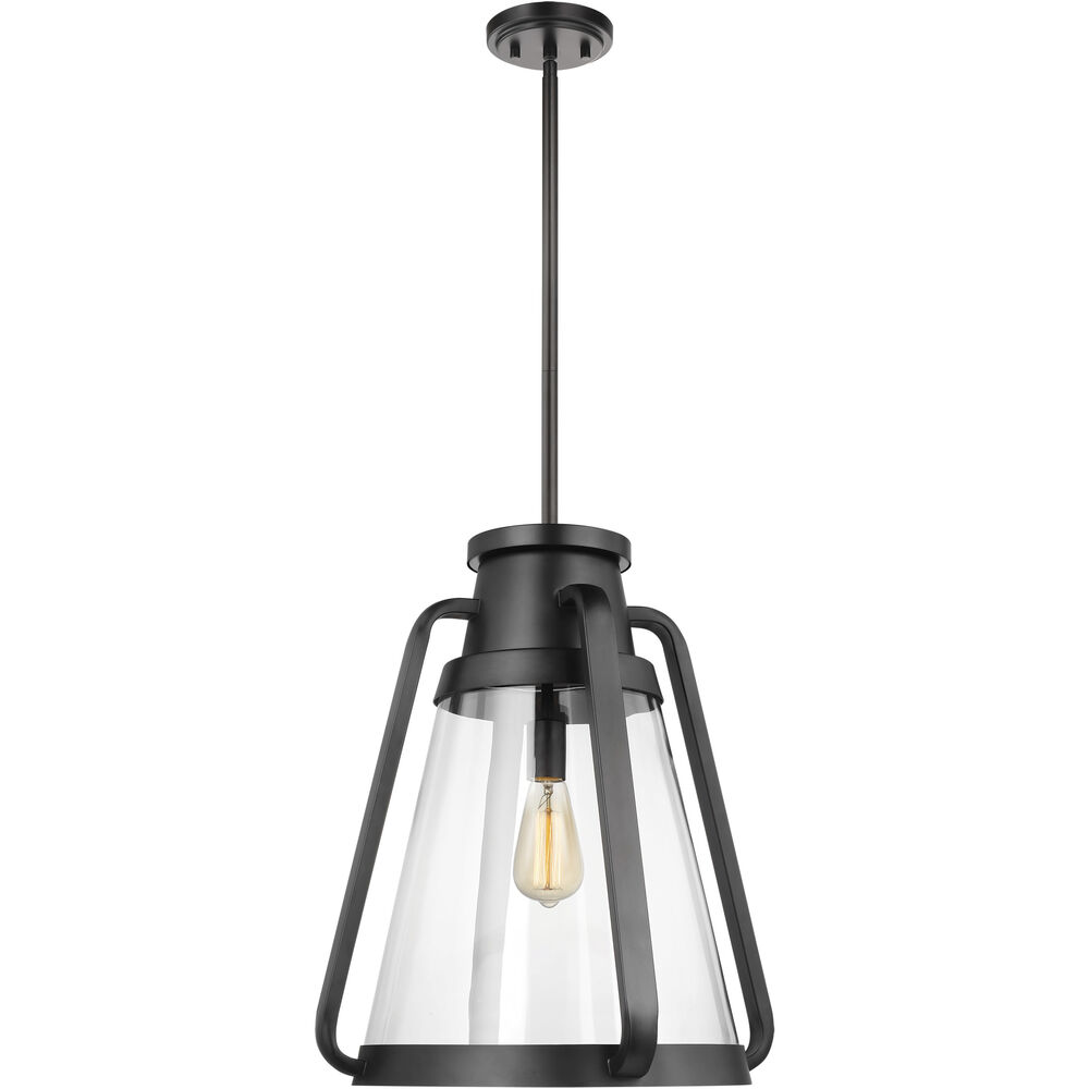 Nuvo Lighting Everett 1 Light 17.88 Inch Matte Black Pendant Ceiling Light