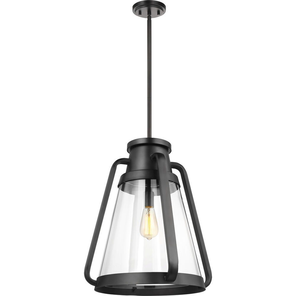 Nuvo Lighting Everett 1 Light 17.88 Inch Matte Black Pendant Ceiling Light