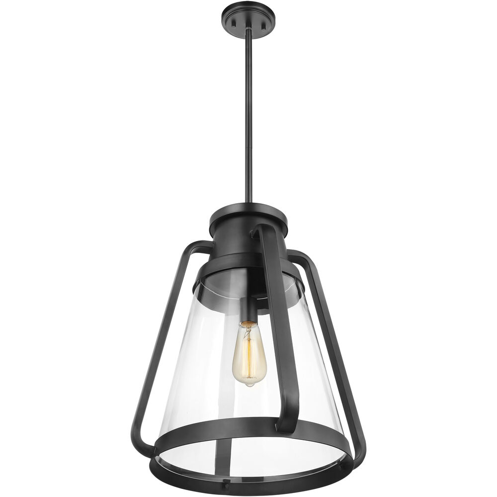 Nuvo Lighting Everett 1 Light 17.88 Inch Matte Black Pendant Ceiling Light