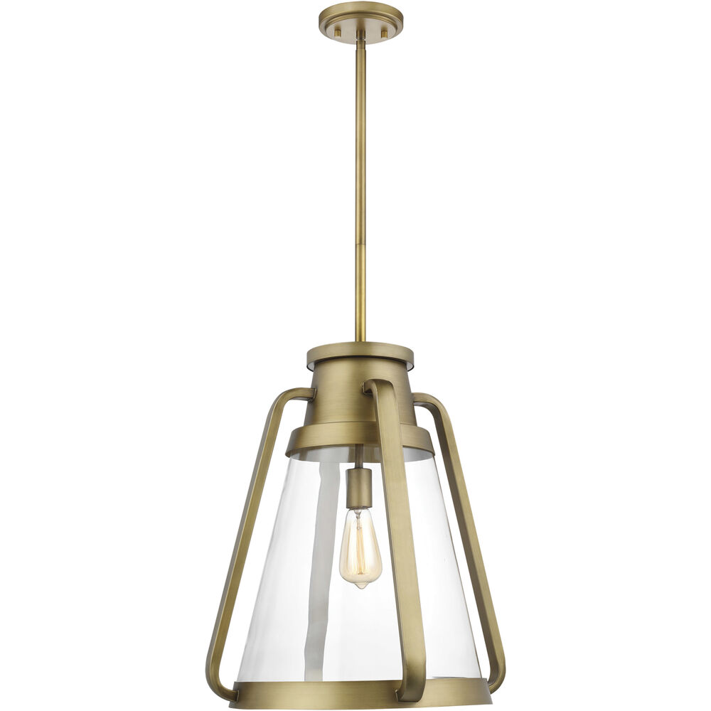 Nuvo Lighting Everett 1 Light 17.88 Inch Natural Brass Pendant Ceiling Light