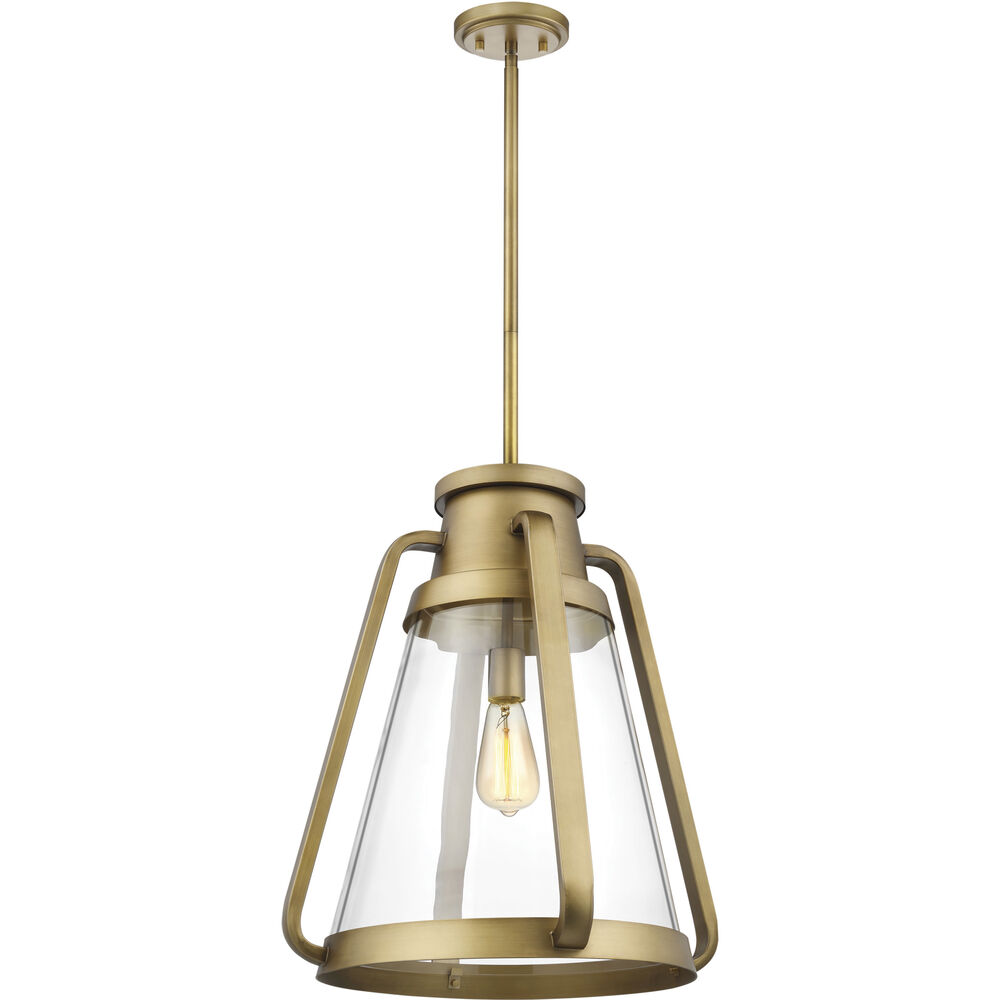 Nuvo Lighting Everett 1 Light 17.88 Inch Natural Brass Pendant Ceiling Light