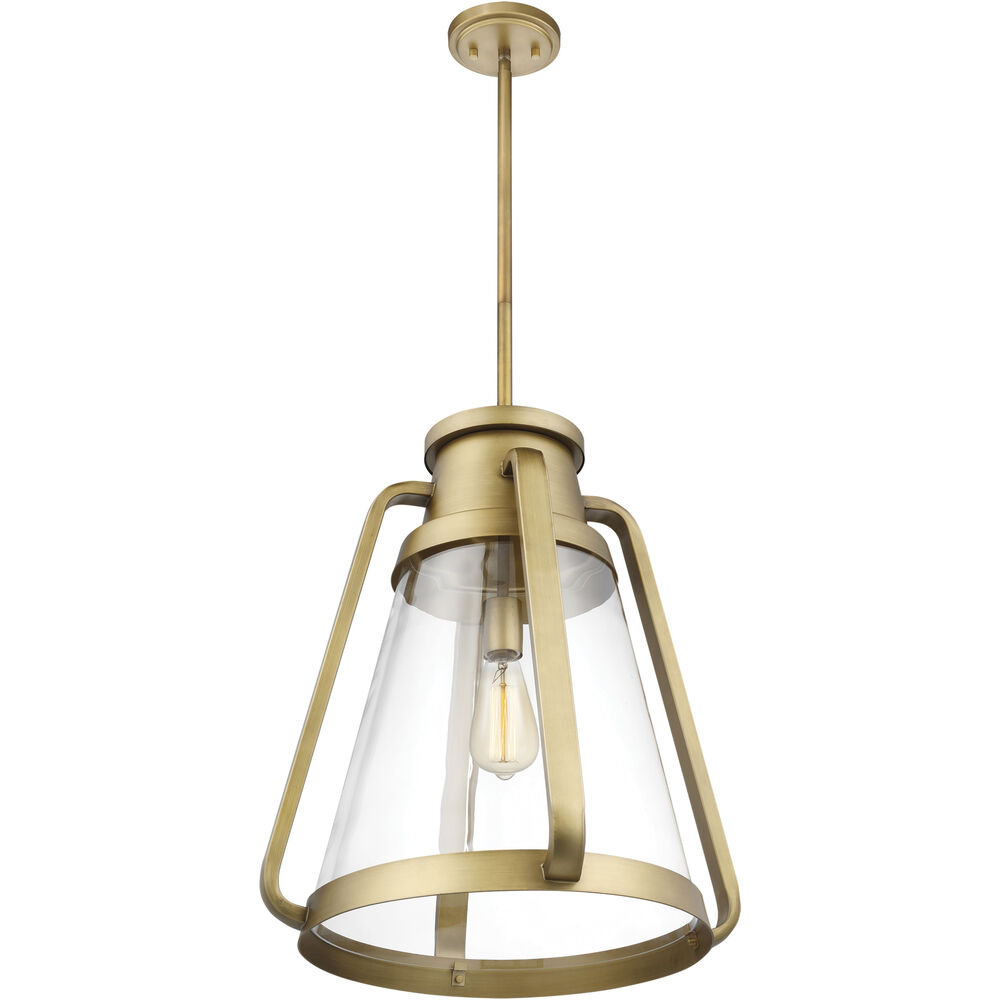 Nuvo Lighting Everett 1 Light 17.88 Inch Natural Brass Pendant Ceiling Light