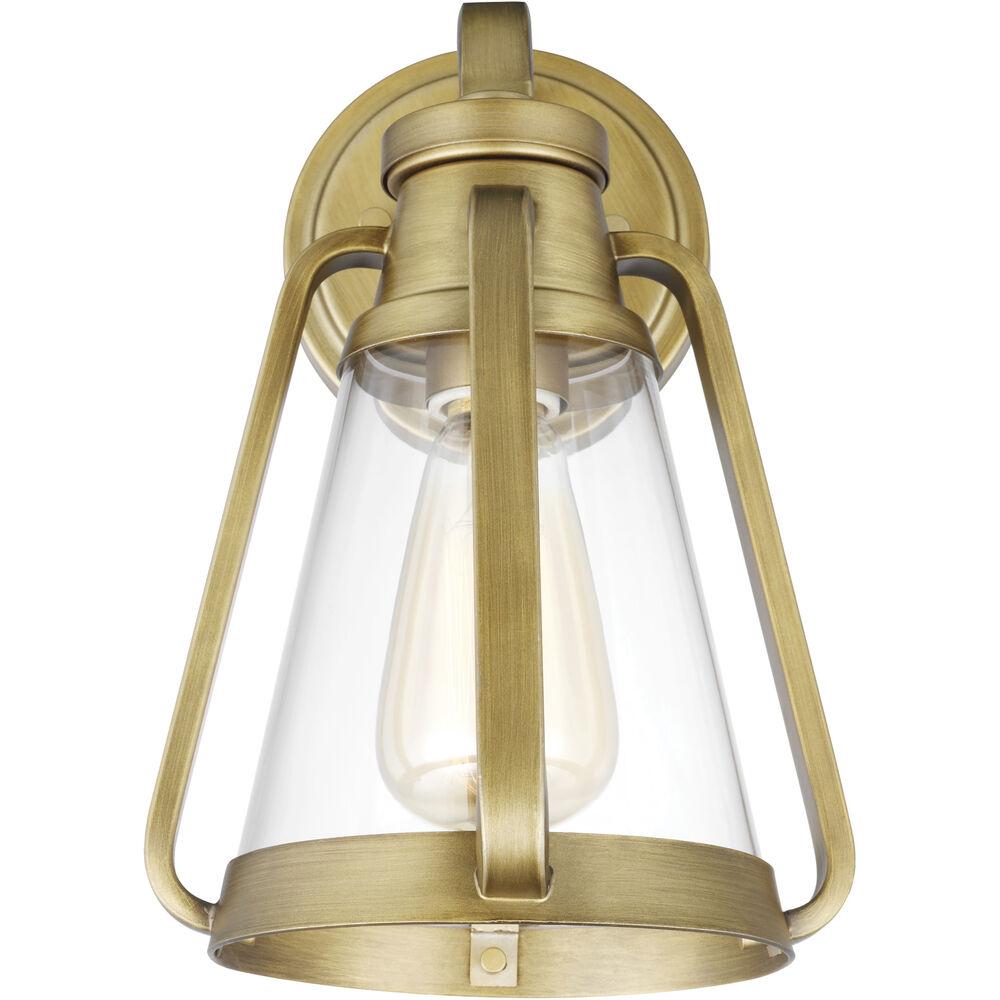 Nuvo Lighting Everett 1 Light 7.13 Inch Natural Brass Bathroom Vanity Lights Wall Light