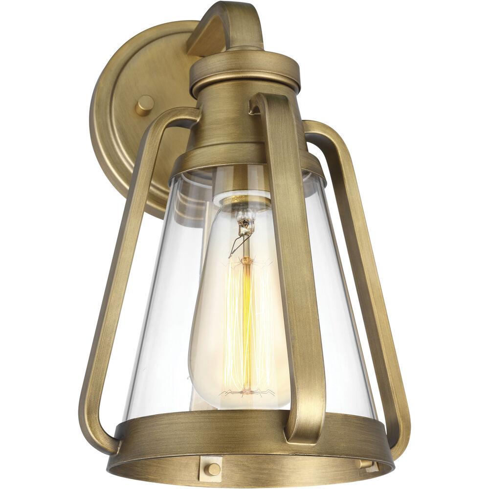 Nuvo Lighting Everett 1 Light 7.13 Inch Natural Brass Bathroom Vanity Lights Wall Light