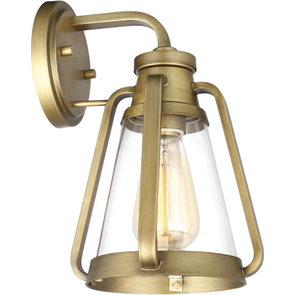 Nuvo Lighting Everett 1 Light 7.13 Inch Natural Brass Bathroom Vanity Lights Wall Light