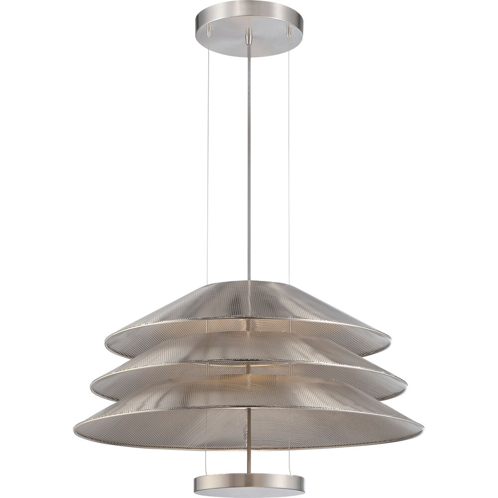 Nuvo Lighting Evol LED 28 Inch Satin Steel Pendant Ceiling Light