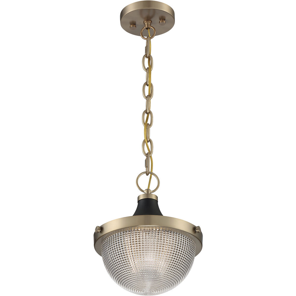 Nuvo Lighting Faro 1 Light 10 Inch Burnished Brass And Black Accents Pendant Ceiling Light