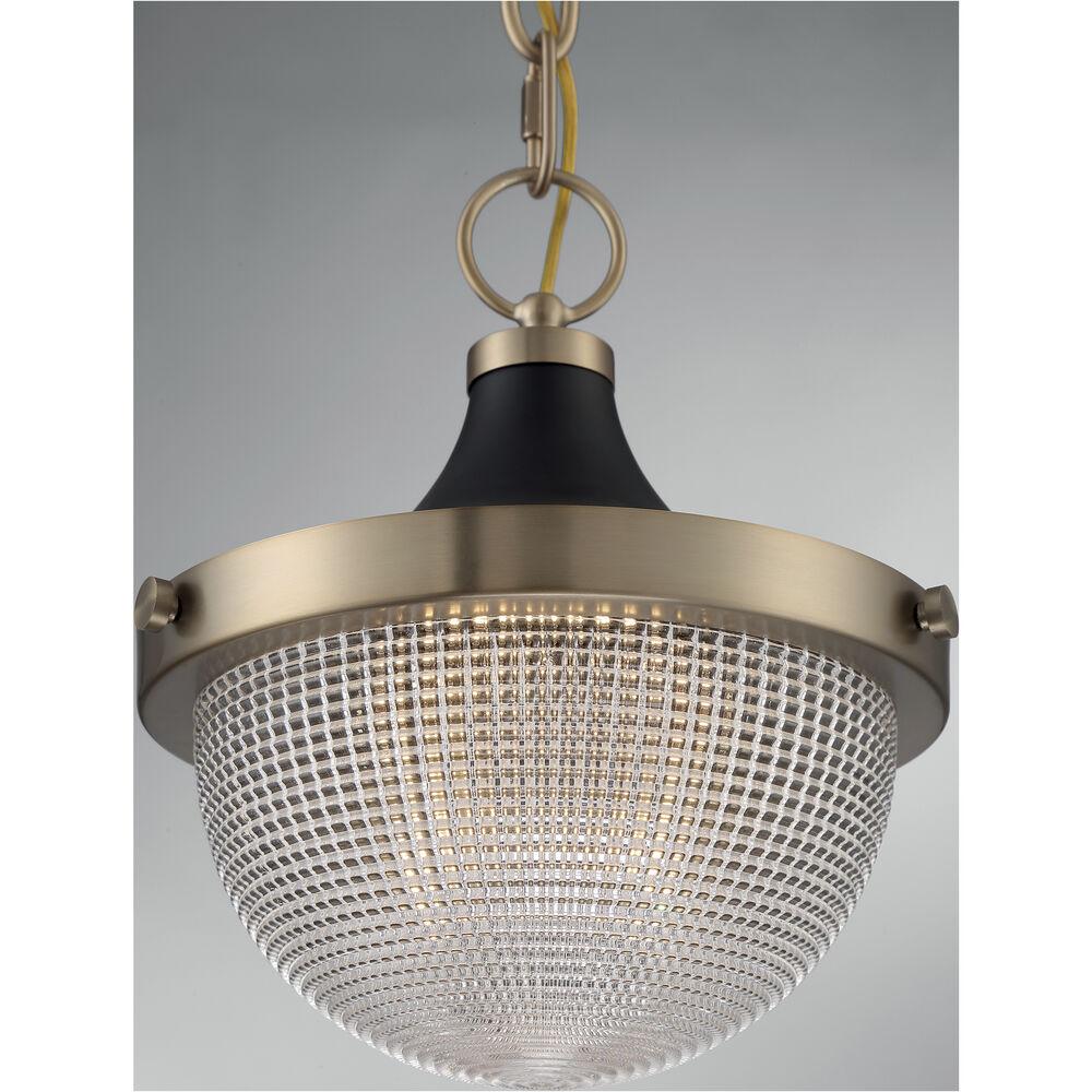 Nuvo Lighting Faro 1 Light 10 Inch Burnished Brass And Black Accents Pendant Ceiling Light