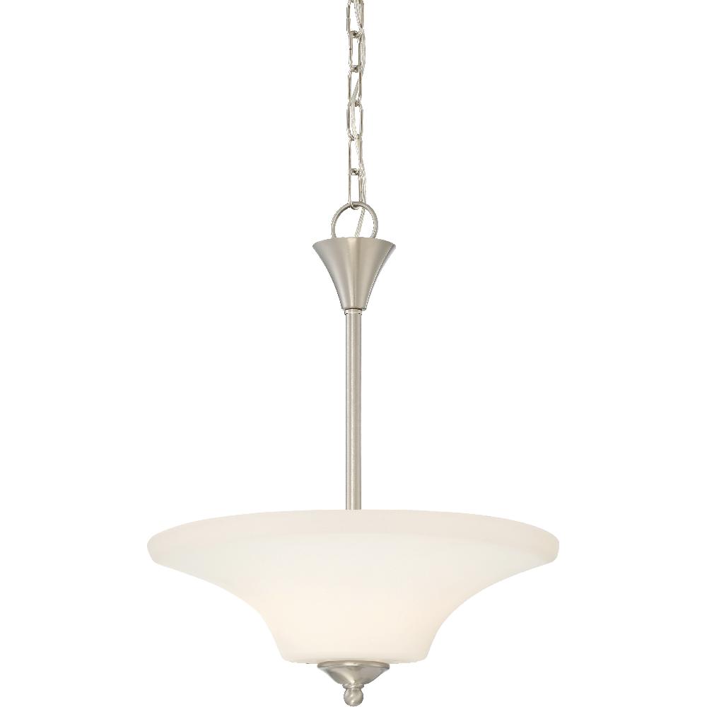 nuvo lighting Fawn 2 Light 16 inch Brushed Nickel Pendant Ceiling Light