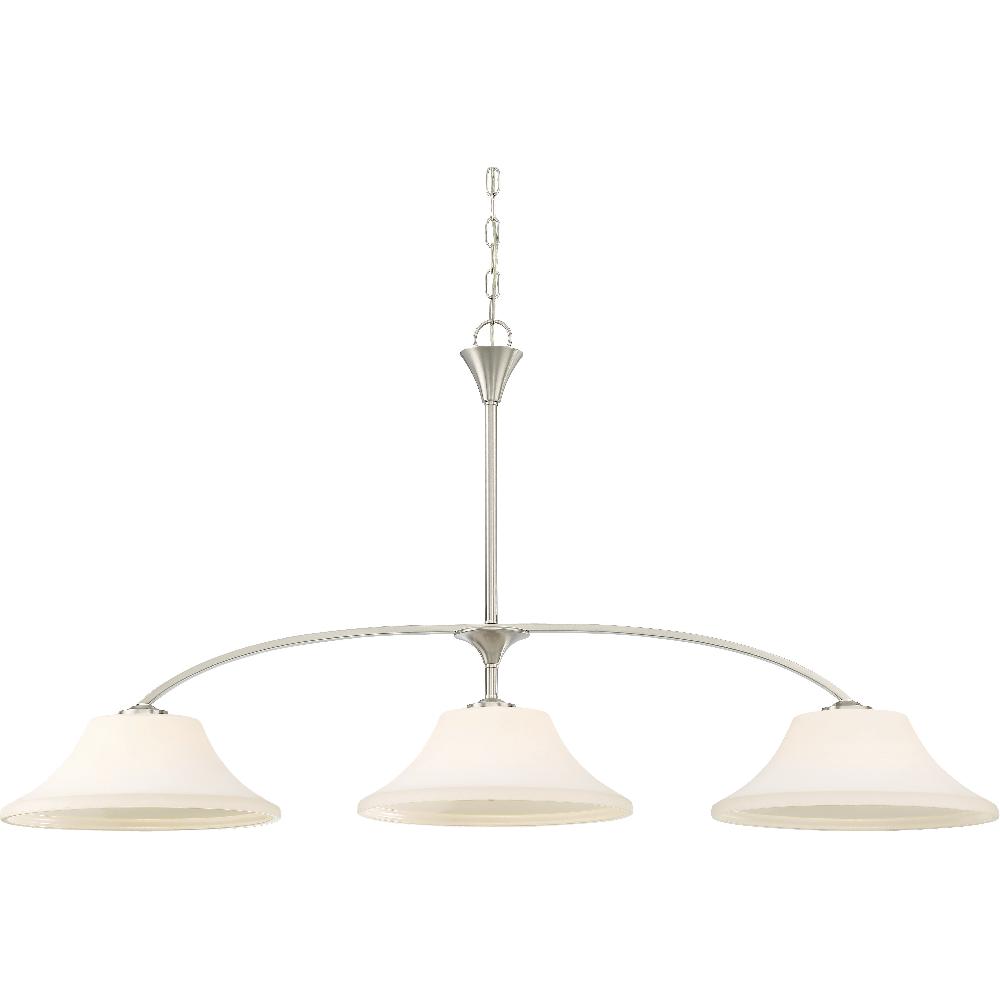 nuvo lighting Fawn 3 Light 48.5 inch Brushed Nickel Island Pendant Ceiling Light