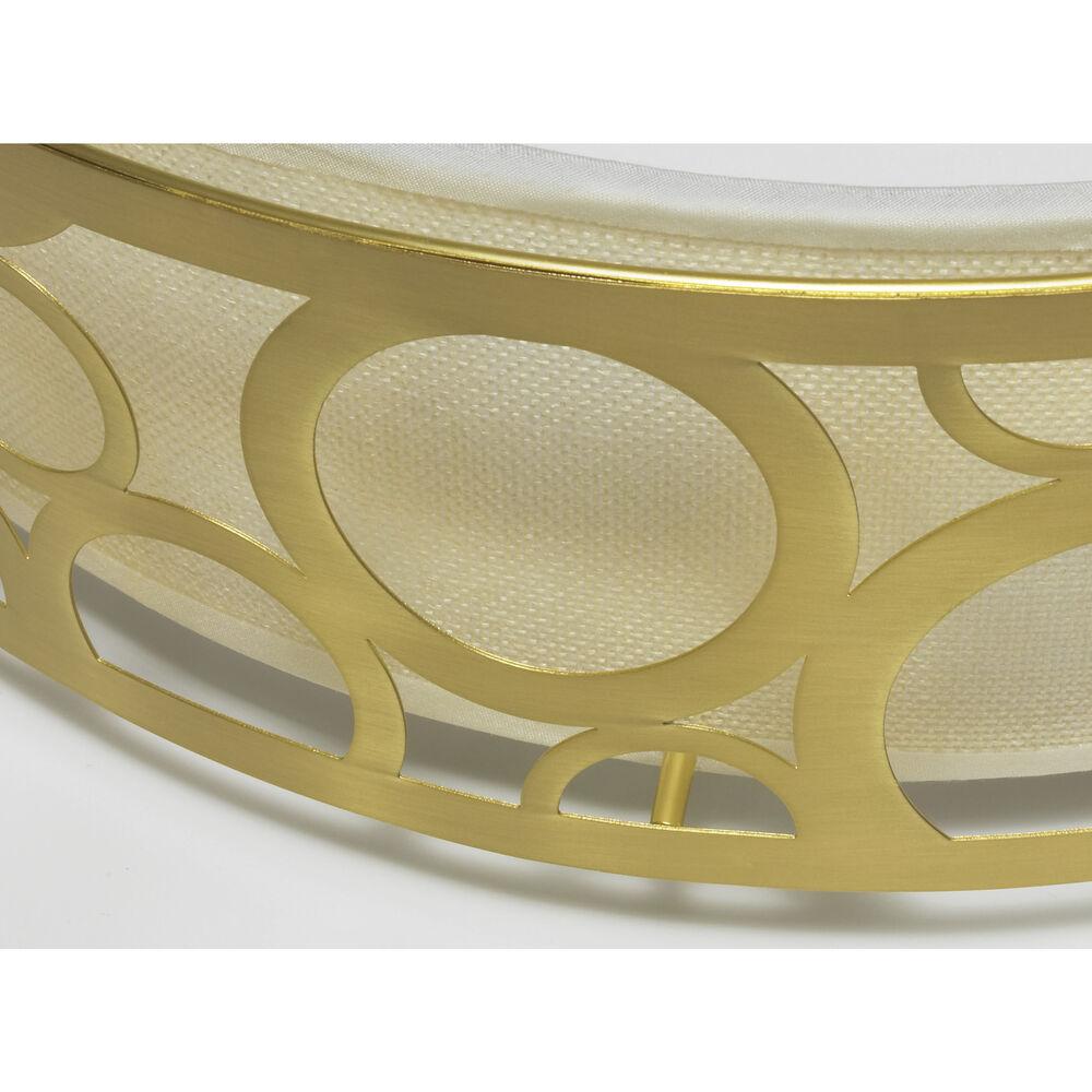 Nuvo Lighting Filigree LED 15 Inch Natural Brass Flush Mount Ceiling Light